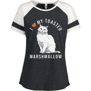 I Love My Toasted Marshmallow Flame Point Siamese Cat Enza Ladies Jersey Colorblock Tee