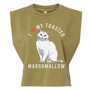 I Love My Toasted Marshmallow Flame Point Siamese Cat Garment-Dyed Women's Muscle Tee