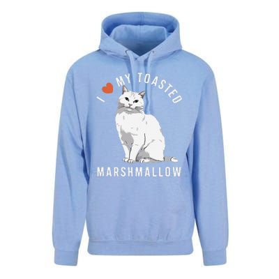 I Love My Toasted Marshmallow Flame Point Siamese Cat Unisex Surf Hoodie