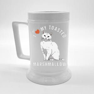 I Love My Toasted Marshmallow Flame Point Siamese Cat Beer Stein