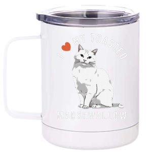 I Love My Toasted Marshmallow Flame Point Siamese Cat 12 oz Stainless Steel Tumbler Cup