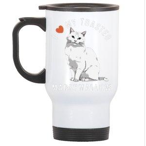 I Love My Toasted Marshmallow Flame Point Siamese Cat Stainless Steel Travel Mug