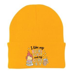 I Like My Books Spicy And My Coffee Icy Smutty Books Bookish Knit Cap Winter Beanie