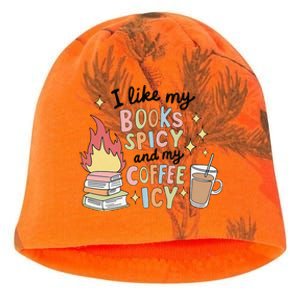 I Like My Books Spicy And My Coffee Icy Smutty Books Bookish Kati - Camo Knit Beanie