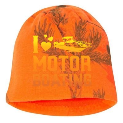 I Love Motor Boating Funny Boater Motor Boating Funny Gift Kati - Camo Knit Beanie