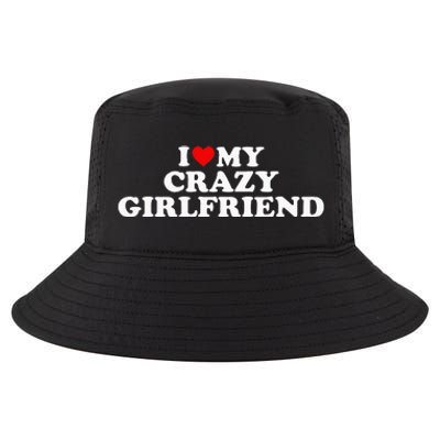 I Love My Crazy Girlfriend GF Red Heart Cool Comfort Performance Bucket Hat