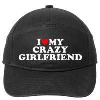 I Love My Crazy Girlfriend GF Red Heart 7-Panel Snapback Hat