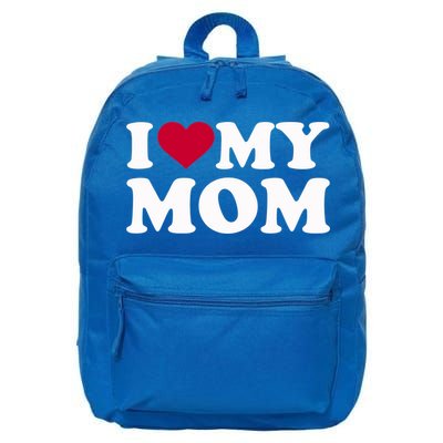 I Love My Mom Cool Gift 16 in Basic Backpack