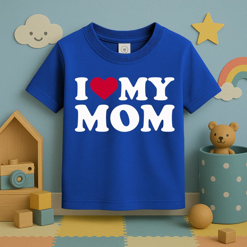 I Love My Mom Cool Gift Toddler T-Shirt