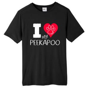 I Love My Peekapoo I Heart My Peekapoo Pekingese Poodle Mix Cool Gift Tall Fusion ChromaSoft Performance T-Shirt