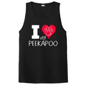 I Love My Peekapoo I Heart My Peekapoo Pekingese Poodle Mix Cool Gift PosiCharge Competitor Tank