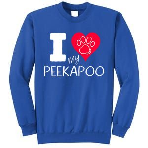 I Love My Peekapoo I Heart My Peekapoo Pekingese Poodle Mix Cool Gift Sweatshirt