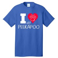 I Love My Peekapoo I Heart My Peekapoo Pekingese Poodle Mix Cool Gift Tall T-Shirt