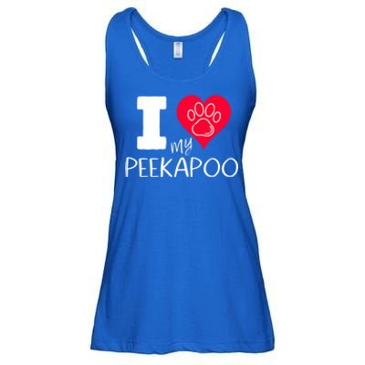 I Love My Peekapoo I Heart My Peekapoo Pekingese Poodle Mix Cool Gift Ladies Essential Flowy Tank