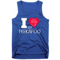 I Love My Peekapoo I Heart My Peekapoo Pekingese Poodle Mix Cool Gift Tank Top