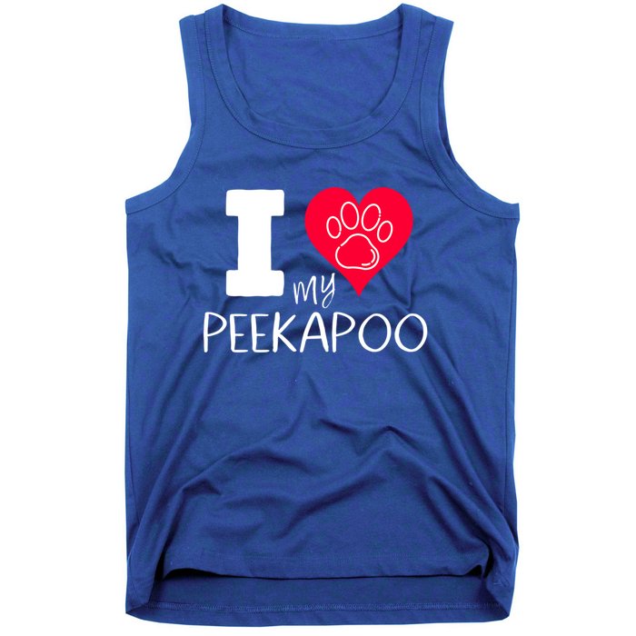 I Love My Peekapoo I Heart My Peekapoo Pekingese Poodle Mix Cool Gift Tank Top