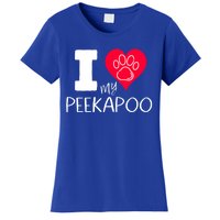 I Love My Peekapoo I Heart My Peekapoo Pekingese Poodle Mix Cool Gift Women's T-Shirt