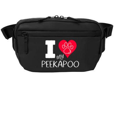 I Love My Peekapoo I Heart My Peekapoo Pekingese Poodle Mix Cool Gift Crossbody Pack