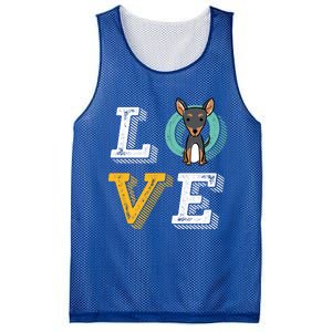 I Love Miniature Pinscher Cool Gift For Min Pin Dog Lover Mesh Reversible Basketball Jersey Tank