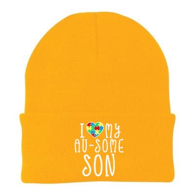 I LOVE MY AUSOME SON Autism Awareness Walk Meme Knit Cap Winter Beanie