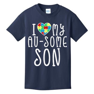 I LOVE MY AUSOME SON Autism Awareness Walk Meme Kids T-Shirt