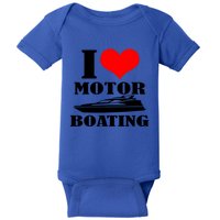 I Love Motor Boating Funny Boating Cool Gift Baby Bodysuit