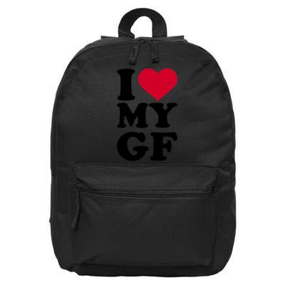 I Love My GF Girlfriend , I Love My GF 16 in Basic Backpack
