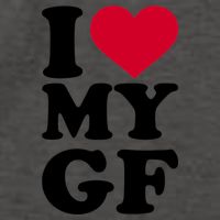 I Love My GF Girlfriend , I Love My GF Vector Backpack