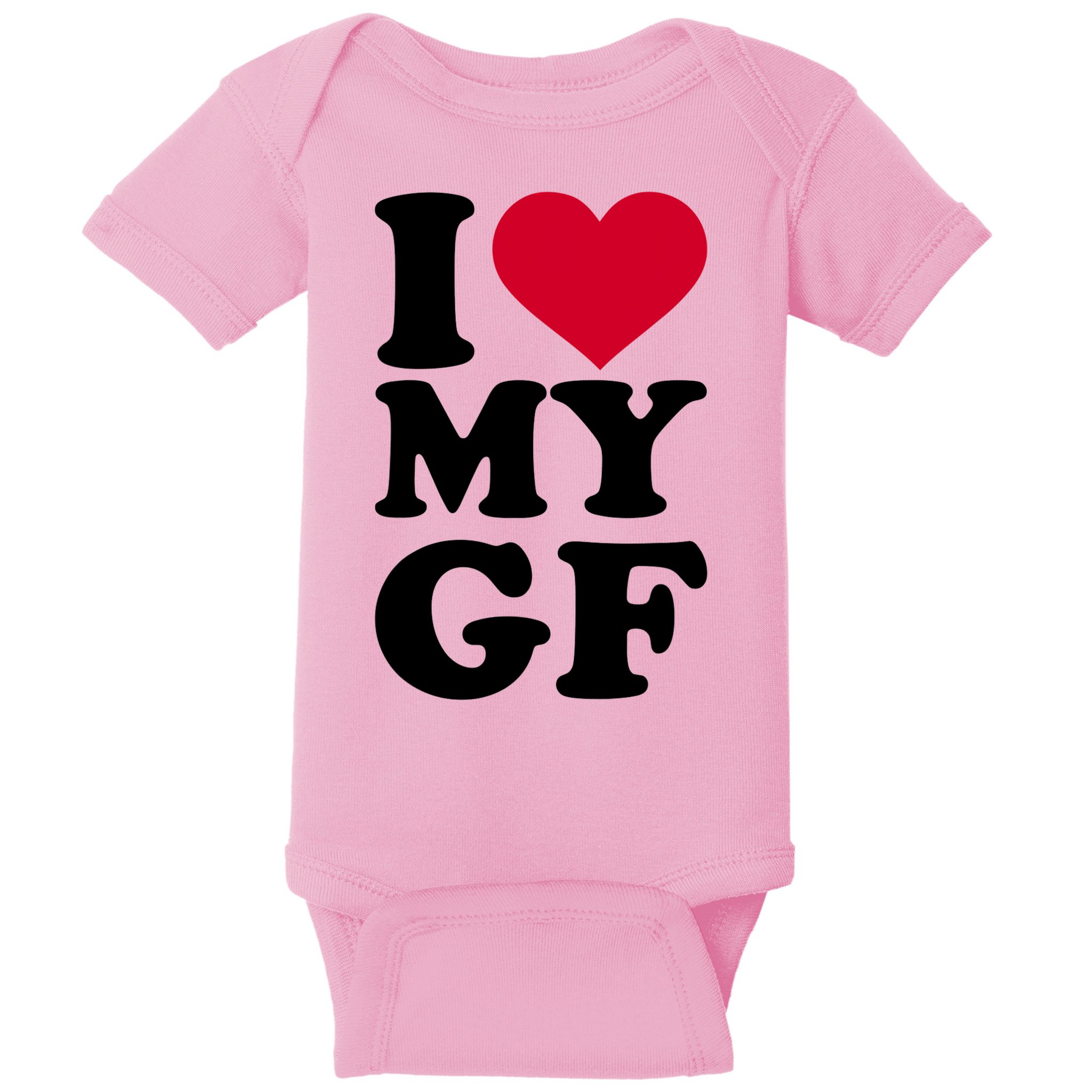 I Love My GF Girlfriend , I Love My GF Baby Bodysuit