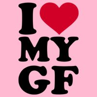 I Love My GF Girlfriend , I Love My GF Womens T-Shirt