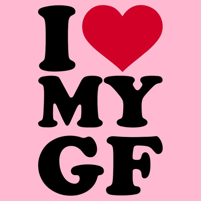 I Love My GF Girlfriend , I Love My GF Womens T-Shirt