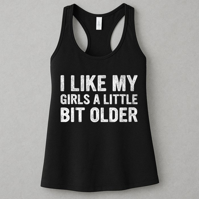 I Like My Girl A Little Bit Older Funny Retro Vintage Womens Tank Top