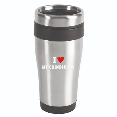 I Love My Chinese Spy I Heart My Chinese Spy 16oz Travel Tumbler