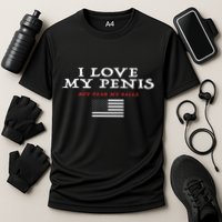 I Love My Penis But Fear My Balls Cooling Performance Crew T-Shirt