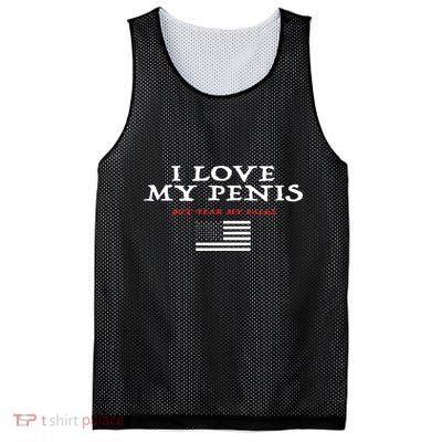 I Love My Penis But Fear My Balls Mesh Reversible Basketball Jersey Tank