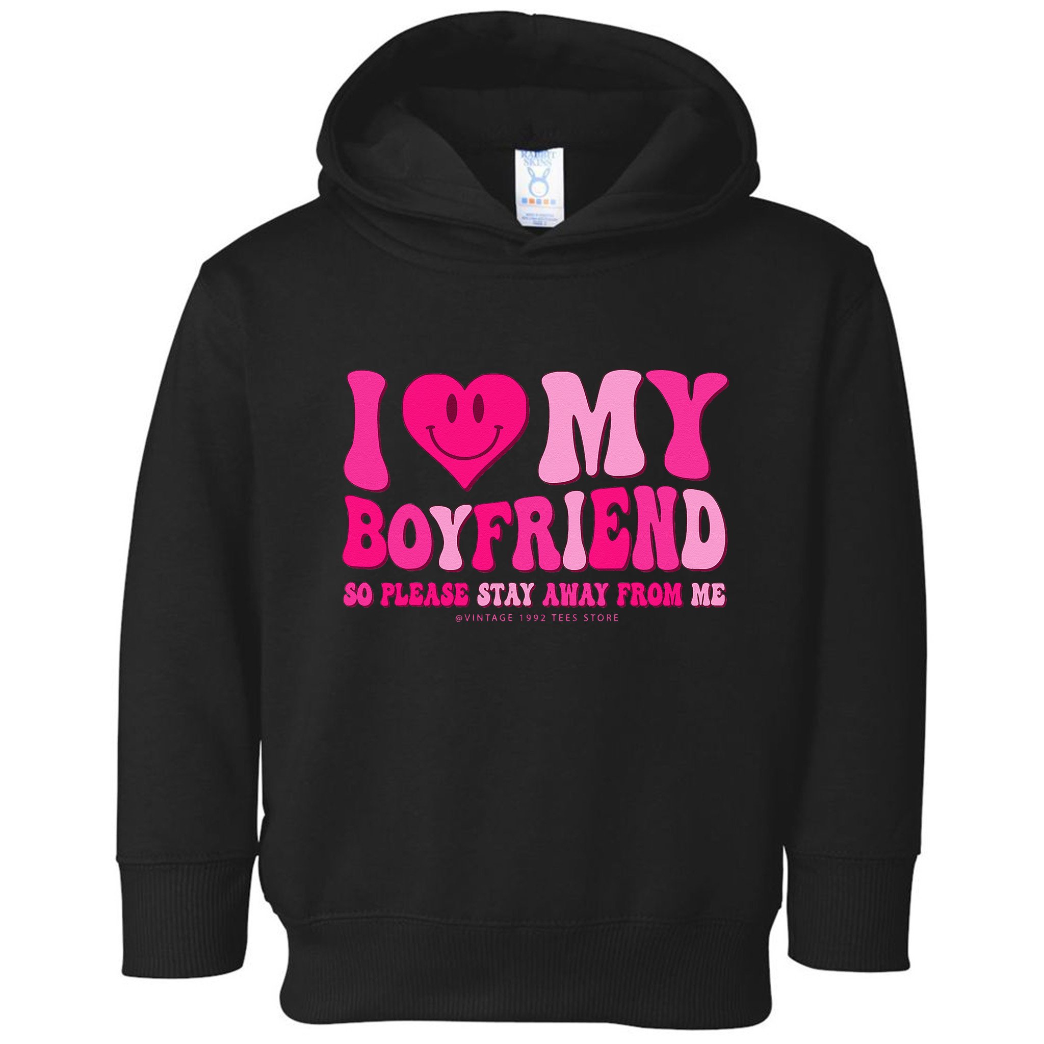 I Love My Boyfriend Valentines Day I Heart My Boyfriend BF Toddler Hoodie