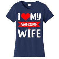 I Love My Wife Red Heart Valentines Day Matching Couple Women's T-Shirt