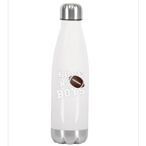 I Love My Football Gift For Momscute Giftcute Football Mom Great Gift Stainless Steel Insulated Water Bottle