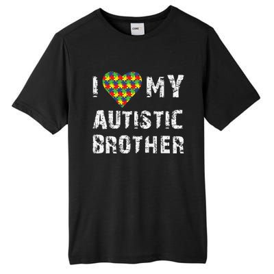 I Love My Autistic Brother Autism Awareness Day Tall Fusion ChromaSoft Performance T-Shirt