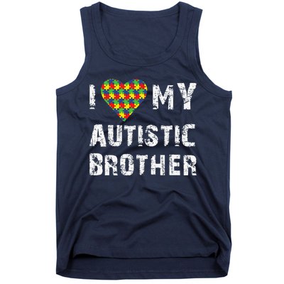 I Love My Autistic Brother Autism Awareness Day Tank Top