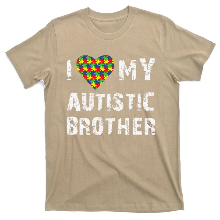 I Love My Autistic Brother Autism Awareness Day T-Shirt