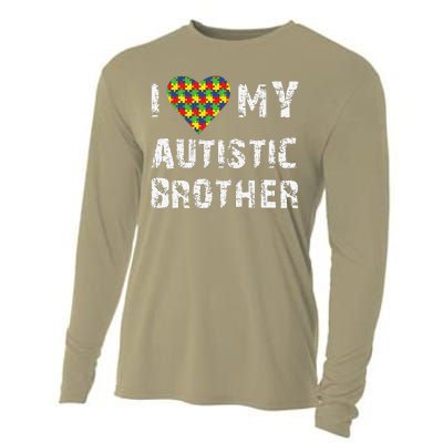 I Love My Autistic Brother Autism Awareness Day Cooling Performance Long Sleeve Crew