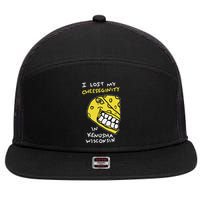 I Lost My Cheeseginity In Kenosha Wisconsin, Meme Funny 7 Panel Mesh Trucker Snapback Hat