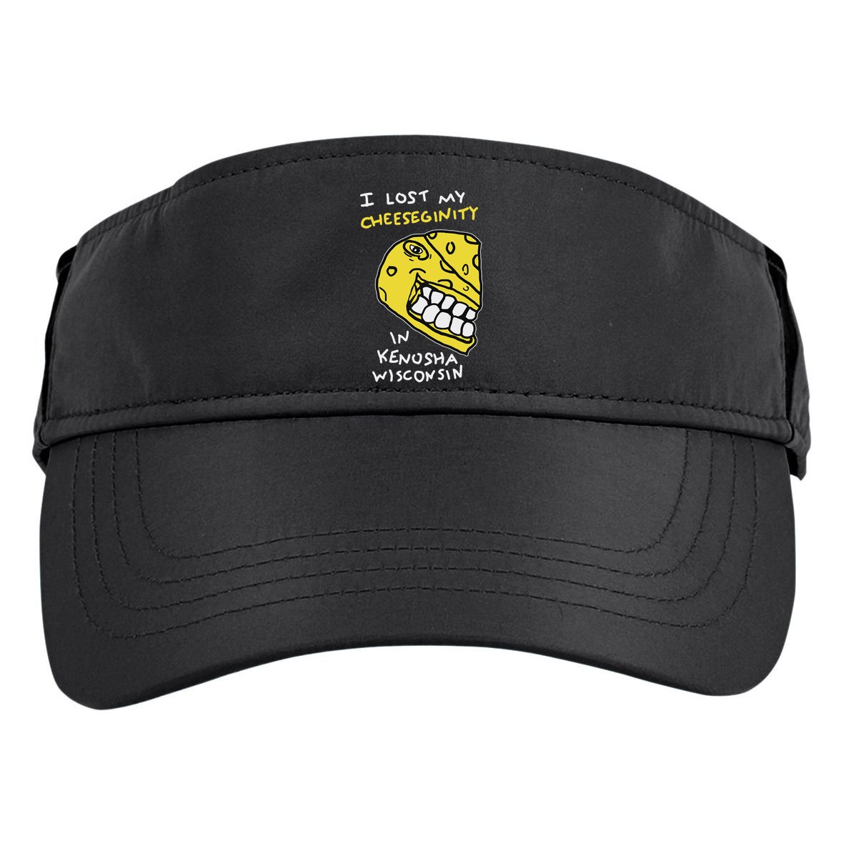 I Lost My Cheeseginity In Kenosha Wisconsin, Meme Funny Adult Drive Performance Visor