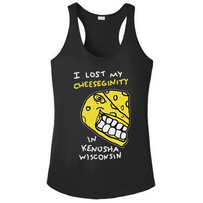 I Lost My Cheeseginity In Kenosha Wisconsin, Meme Funny Ladies PosiCharge Competitor Racerback Tank