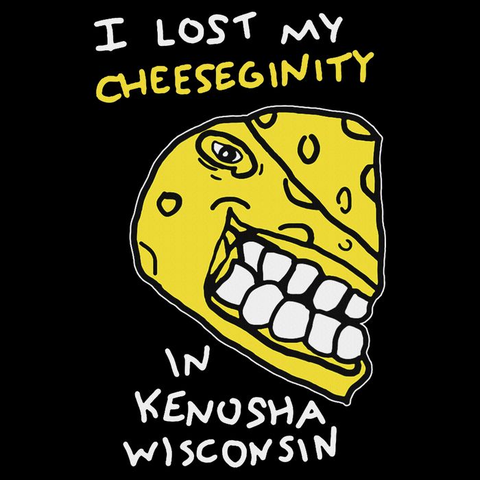 I Lost My Cheeseginity In Kenosha Wisconsin, Meme Funny Cropped Pullover Crew