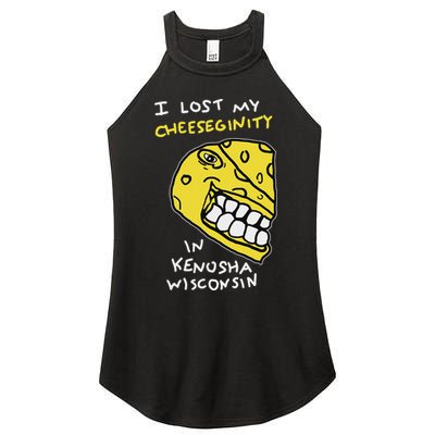 I Lost My Cheeseginity In Kenosha Wisconsin, Meme Funny Women's Perfect Tri Rocker Tank