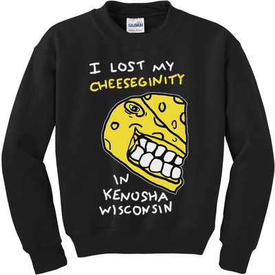 I Lost My Cheeseginity In Kenosha Wisconsin, Meme Funny Kids Sweatshirt