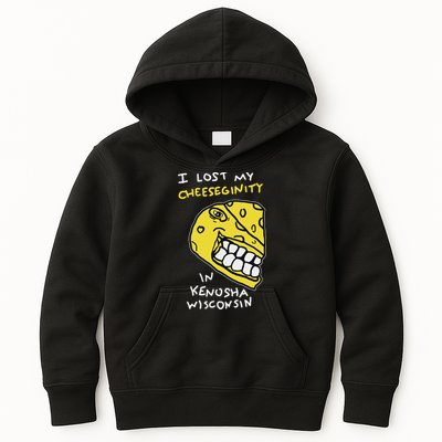 I Lost My Cheeseginity In Kenosha Wisconsin, Meme Funny Kids Hoodie