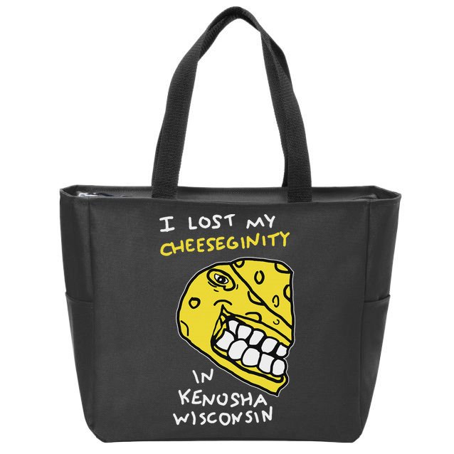 I Lost My Cheeseginity In Kenosha Wisconsin, Meme Funny Zip Tote Bag